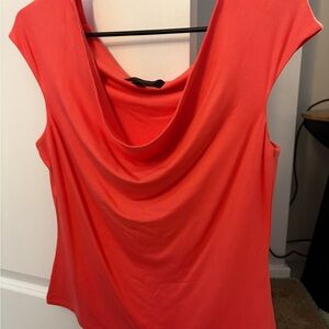 Banana Republic Red Draped Blouse